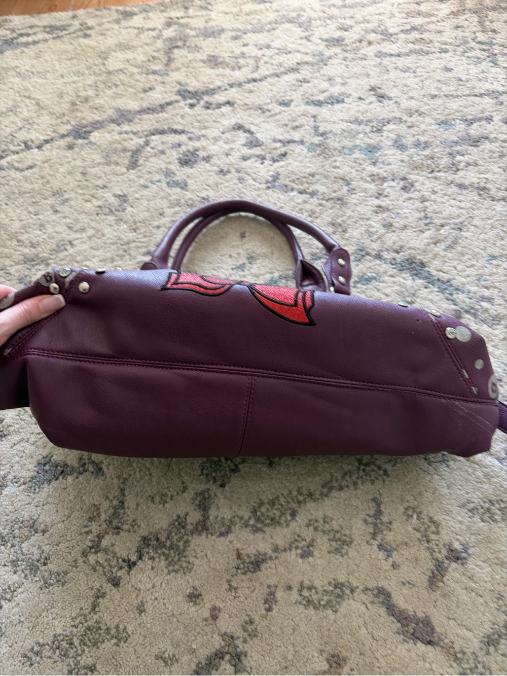 Vintage 2011 Betty Boop Purple Shoulder Bag - Picture 5 of 9